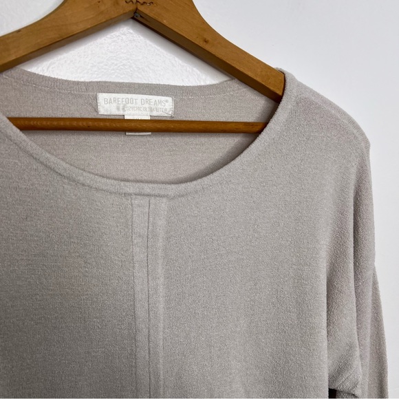 BAREFOOT DREAMS Sand Dune Cozychic Ultra Lite Tie Front Knit Top - Picture 3 of 5